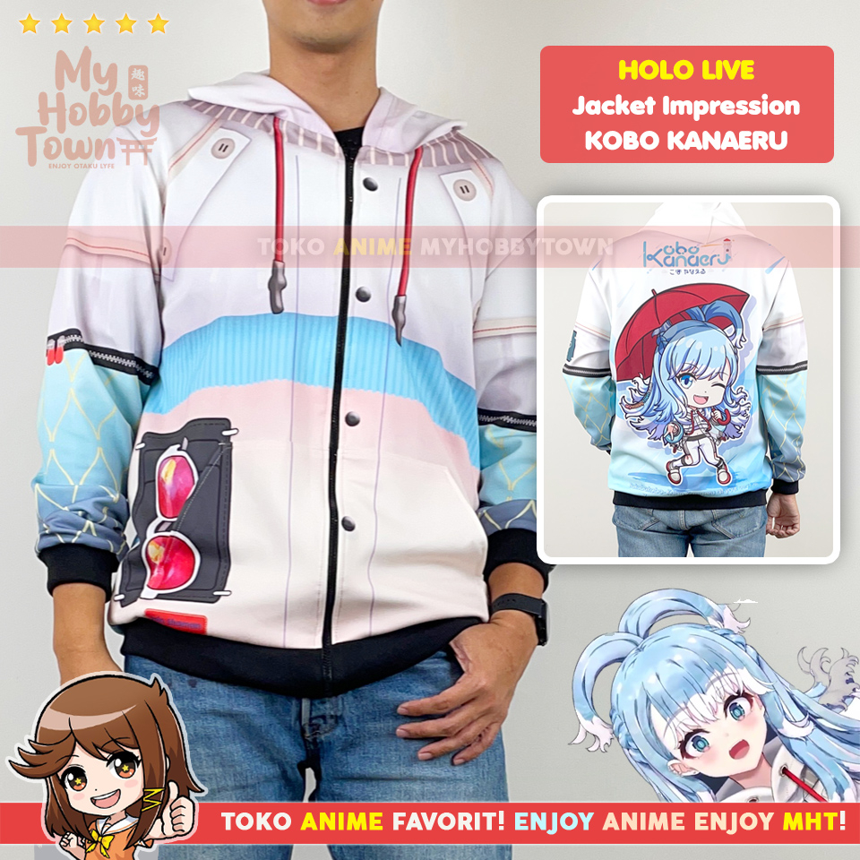 Jaket Hoodie Sweater Anime Holo Live Kobo Kanaeru Impression Cosplay
