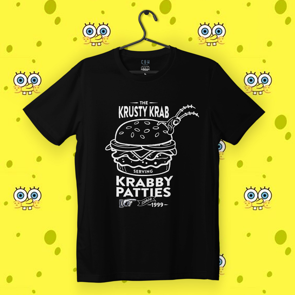 KAOS KARTUN SPONGEBOB | KAOS DISTRO PRIA WANITA ORI BY C&H | CHSPB 019