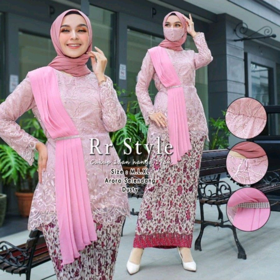 SET KEBAYA AURORA SELENDANG / SET AURORA SELENDANG CERUTY / SET KEBAYA MODERN / SET KEBAYA WISUDA