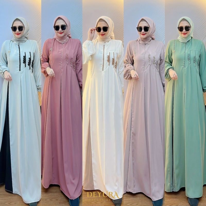 DEYURA  Baju Dress muslimah Nindy By Deyura. Tzy Olshop