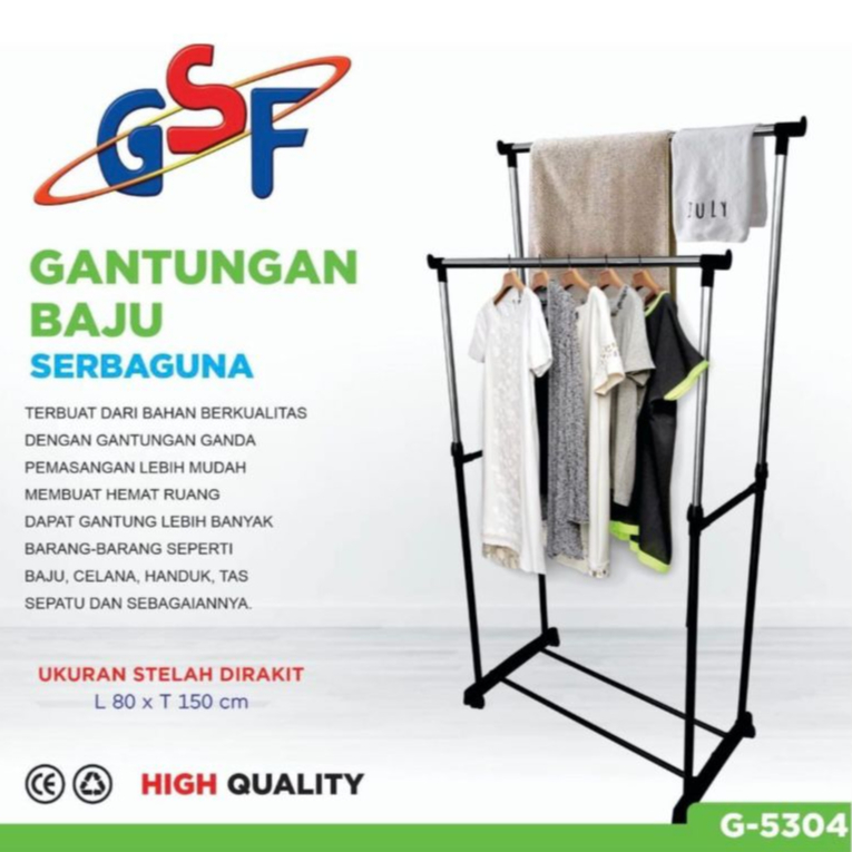 [HOME MART] Gantungan Baju Serbaguna GSF G-5304 Gantungan GSF G5304 Gantungan Baju GSF G 5304