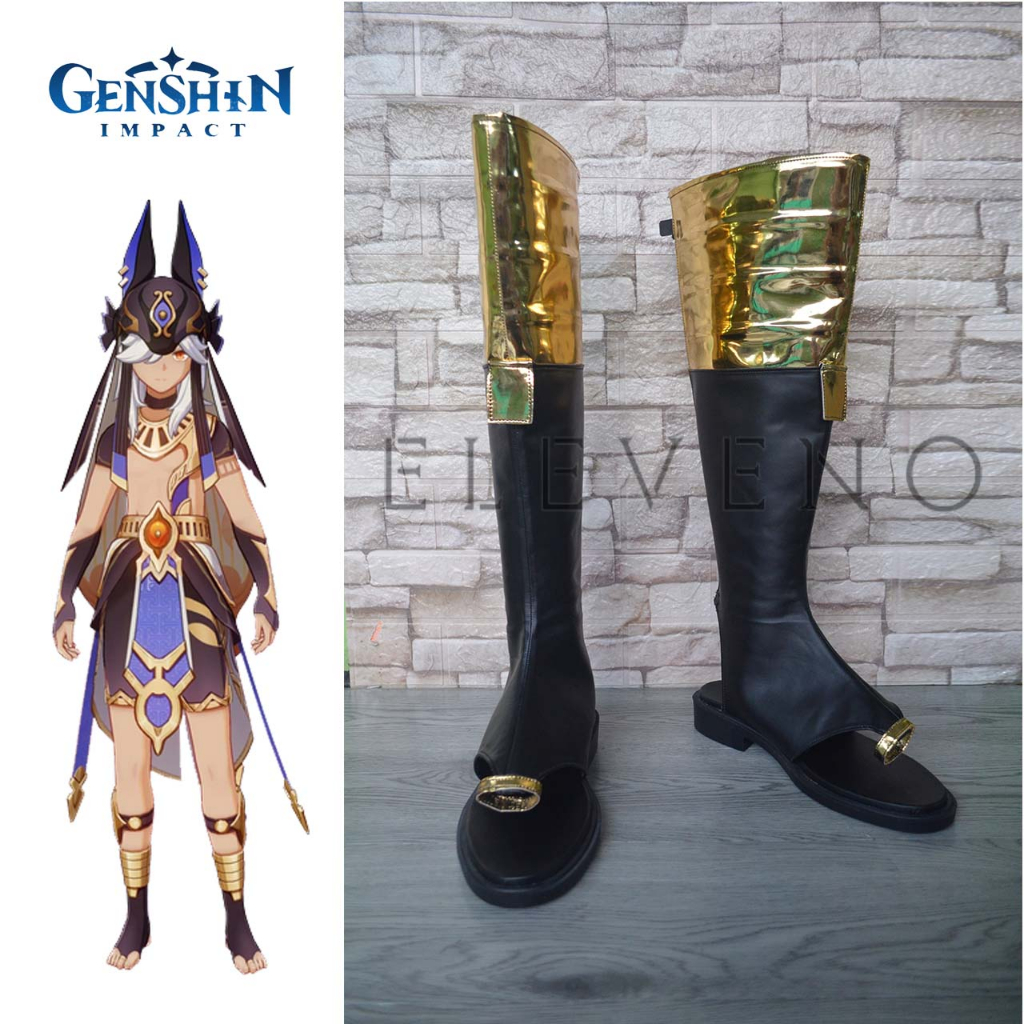 Sepatu Cosplay Genshin Impact Cyno