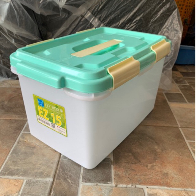 Ezy Box Container bok Plastik Cb 15 Liter Kontainer box murah Transparan Kotak Penyimpanan Barang Se