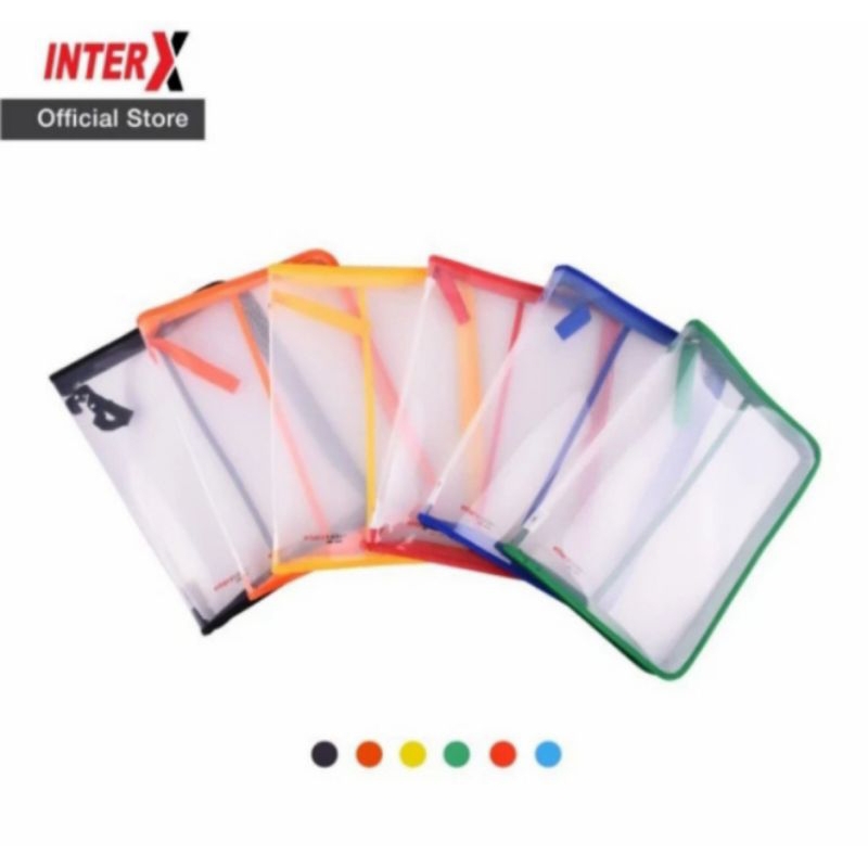 

interX map plastik Zipper Bag Resleting Folio Premium Jaring Random