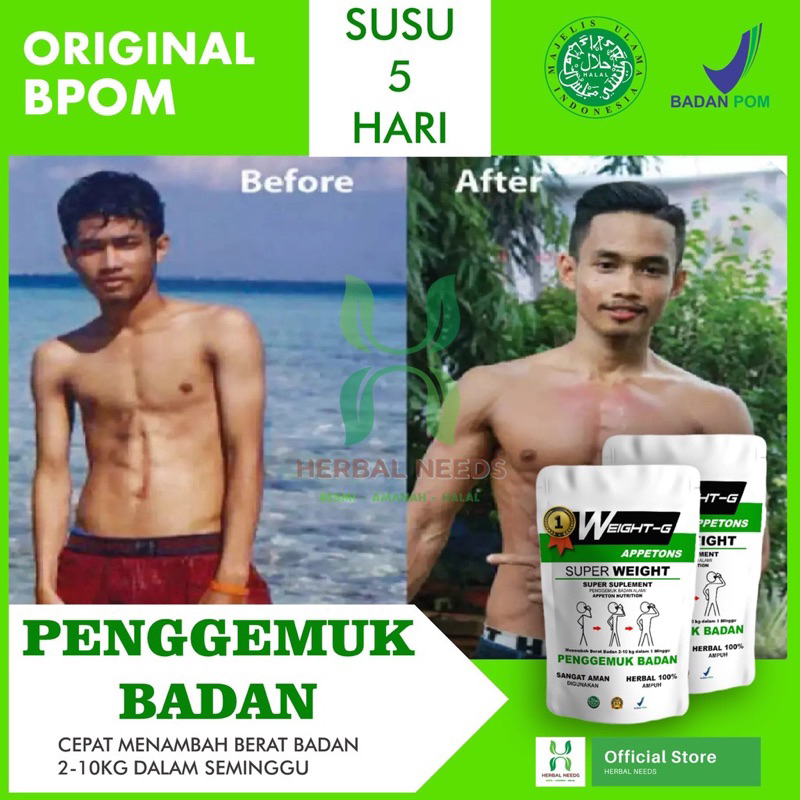 

BISA COD WEIGHT G APPETON 100% Asli - obat penggemuk badan herbal susu penambah berat badan khusus anak dan dewasa original Penambah Berat Badan