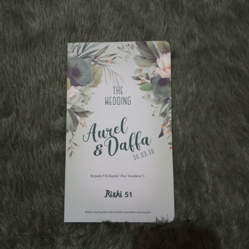 

Undangan Cetak Super Murah (Rizki 51)