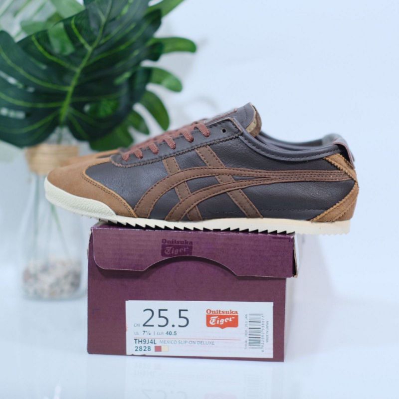 SEPATU ONTSUKA TIGER MEXICO 66 DELUXE LETHER JAPAN BROWN ORIGINAL BNIB