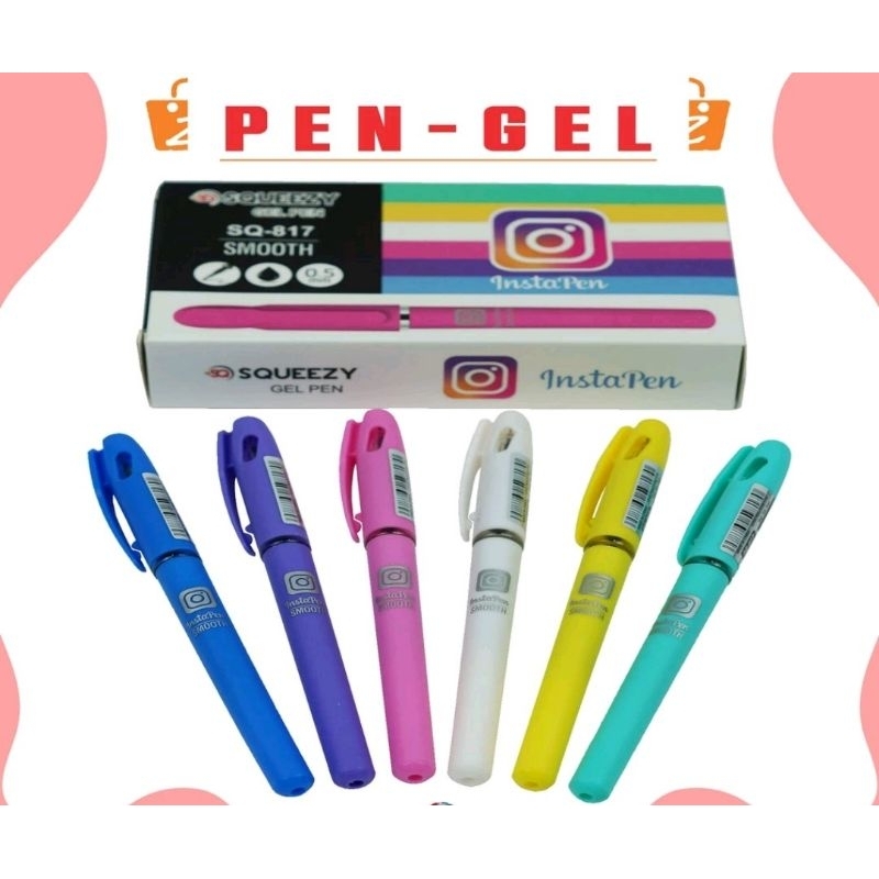 

Pulpen Gel Instapen 0,5mm ( 1 pack isi 12pcs pulpen) Termurah