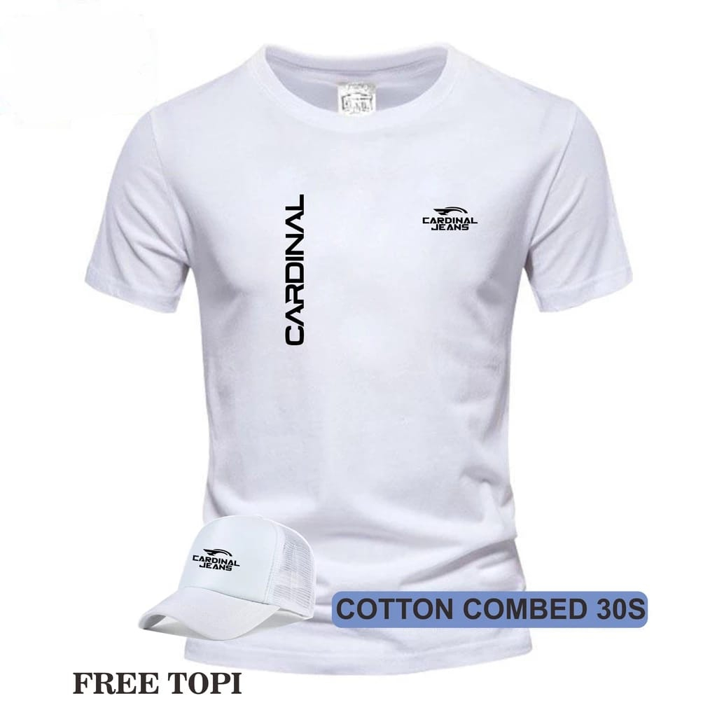 BELI BAJU GRATIS TOPI... Kaos Distro Lengan Pendek Cardinal jeans KR Text Hitam Kaos Pria Dan Wanita