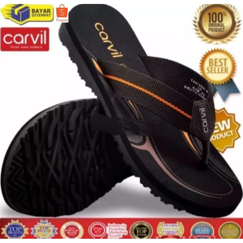 Sandal Pria Carvil Anti Air Original Sendal Jepit Cowok Pria Gunung Dewasa Hiking Outdoor