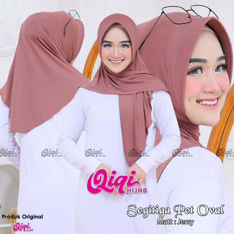 ** Qiqi Hijab ** Hijab Segitiga Instan Pad Oval