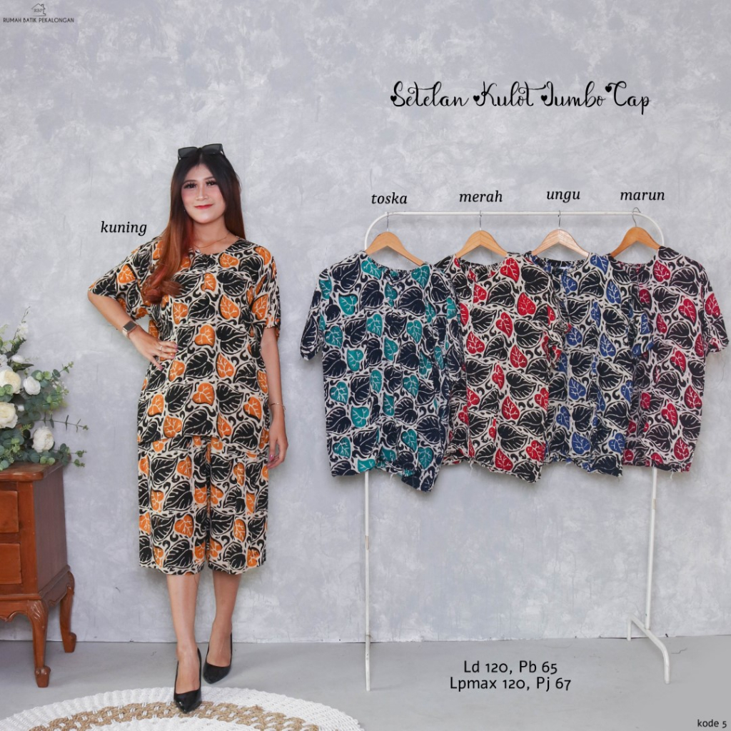 Setelan Kulot Jumbo Baby Doll Batik Pekalongan 5