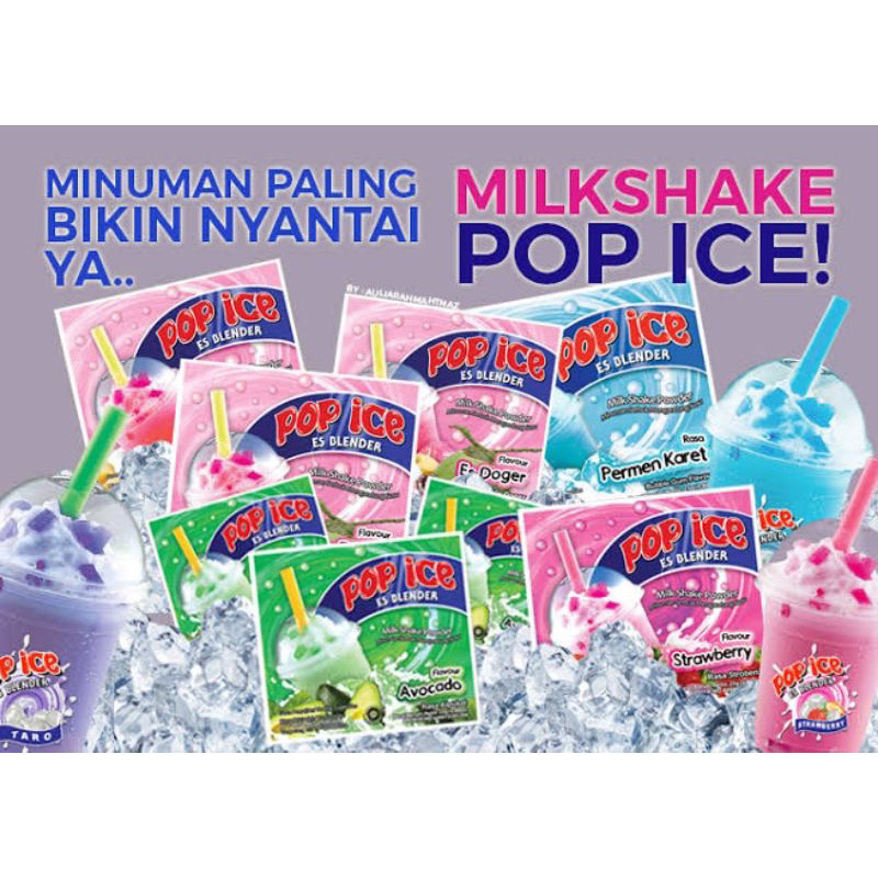 

POP ICE minuman bubuk aneka varian rasa 1 renceng isi 10