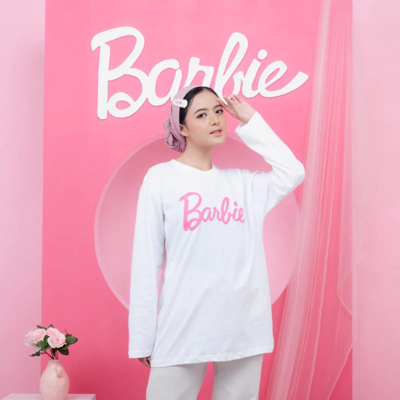 Baju Atasan Wanita BARBIE TOP BLOUSE BO Bahan KAOS KATUN COMBED S M L XL XXL XXXL Baju Kaos Wanita L
