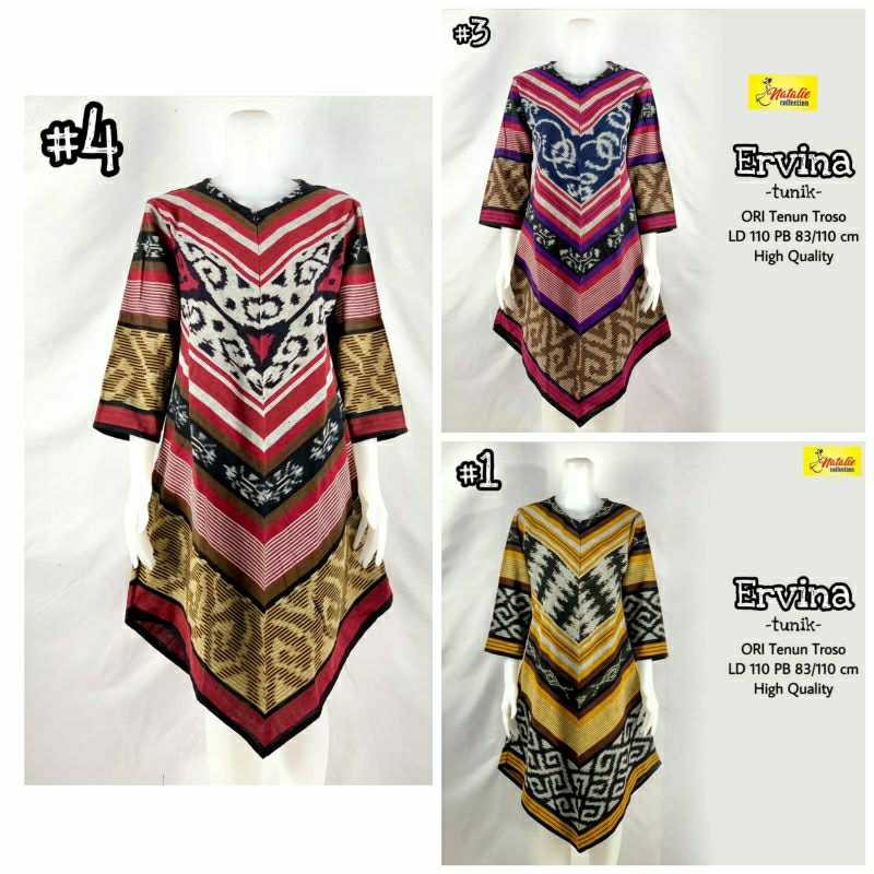 ervina tunik by natalie || tenun troso ld 110