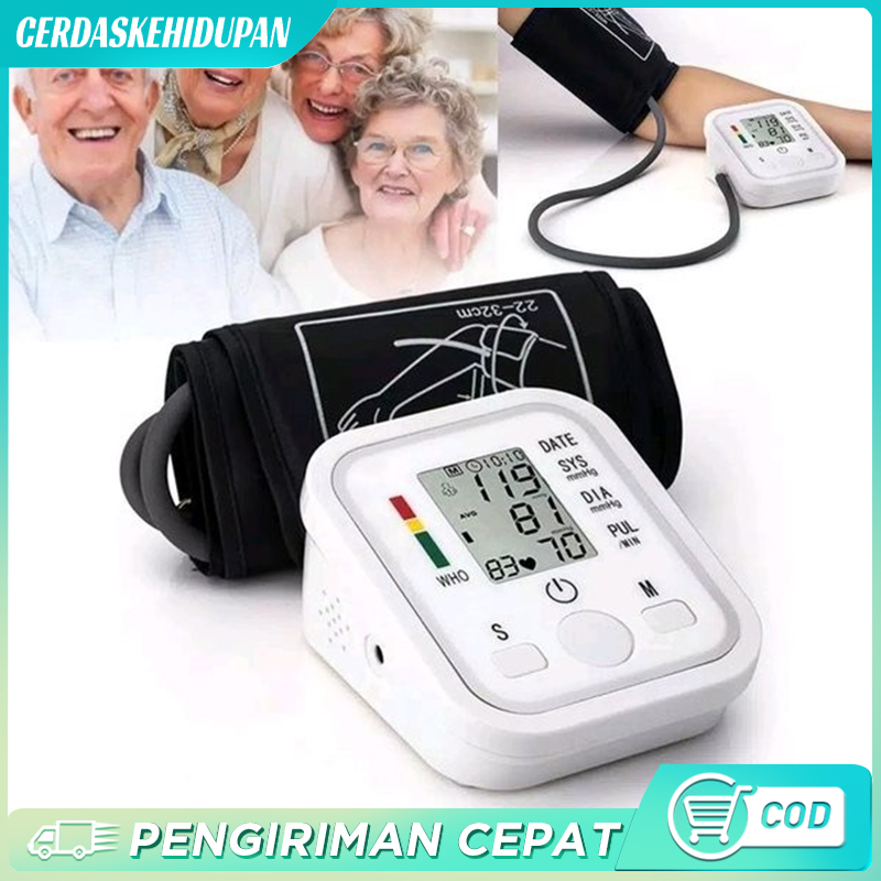 Tensimeter Digital Alat Ukur Tekanan Tensi Darah Blood Pressure Heartbeat Detak Jantung Berkualitas