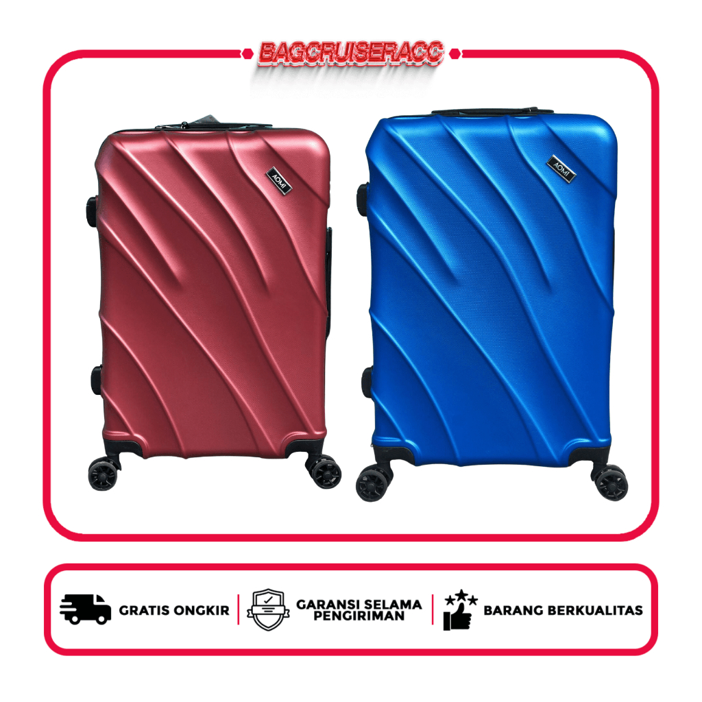 𝗕𝗔𝗚𝗖𝗥𝗨𝗜𝗦𝗘𝗥𝗔𝗖𝗖 Koper Kabin & Bagasi 24 inch Koper 20inch 2 Motif AO-803 Rekomendasi Koper Kabin Pesaw