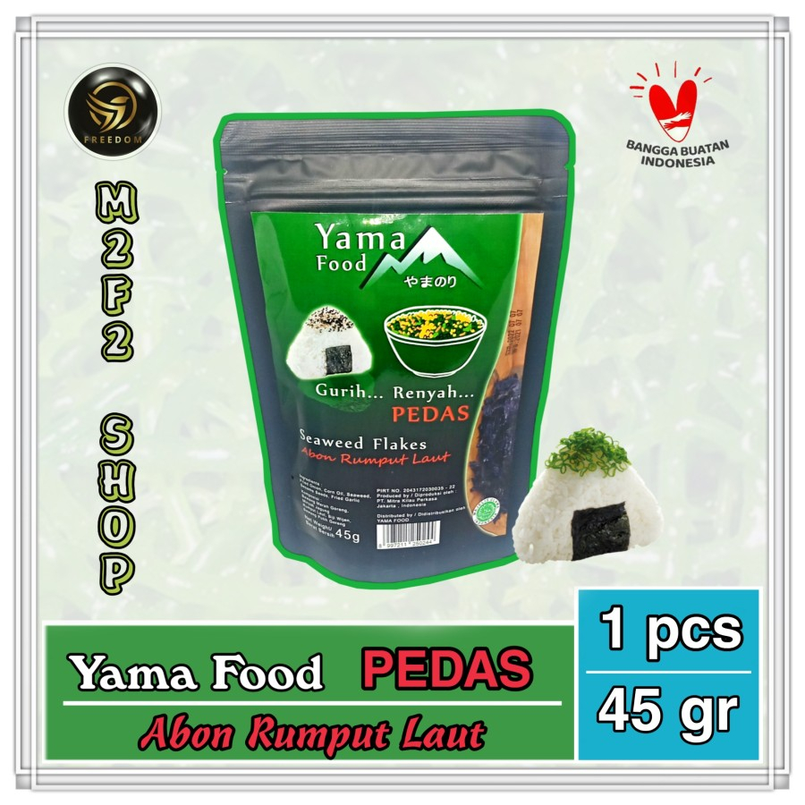 

Yama Food Abon Rumput Laut Pedas - 45 gr (Kemasan Satuan)