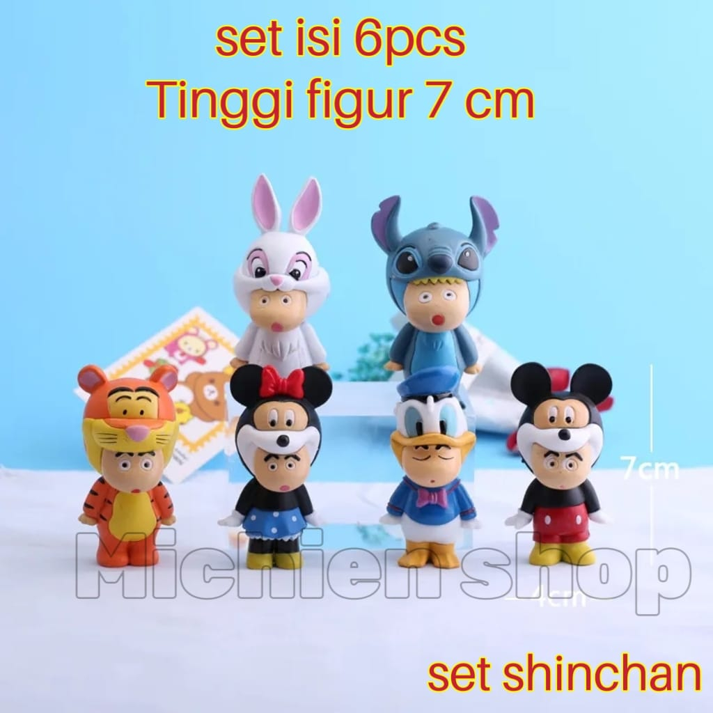Action Figure Anime Disney-Baby Sonny Angel Sinchan set 6 pcs