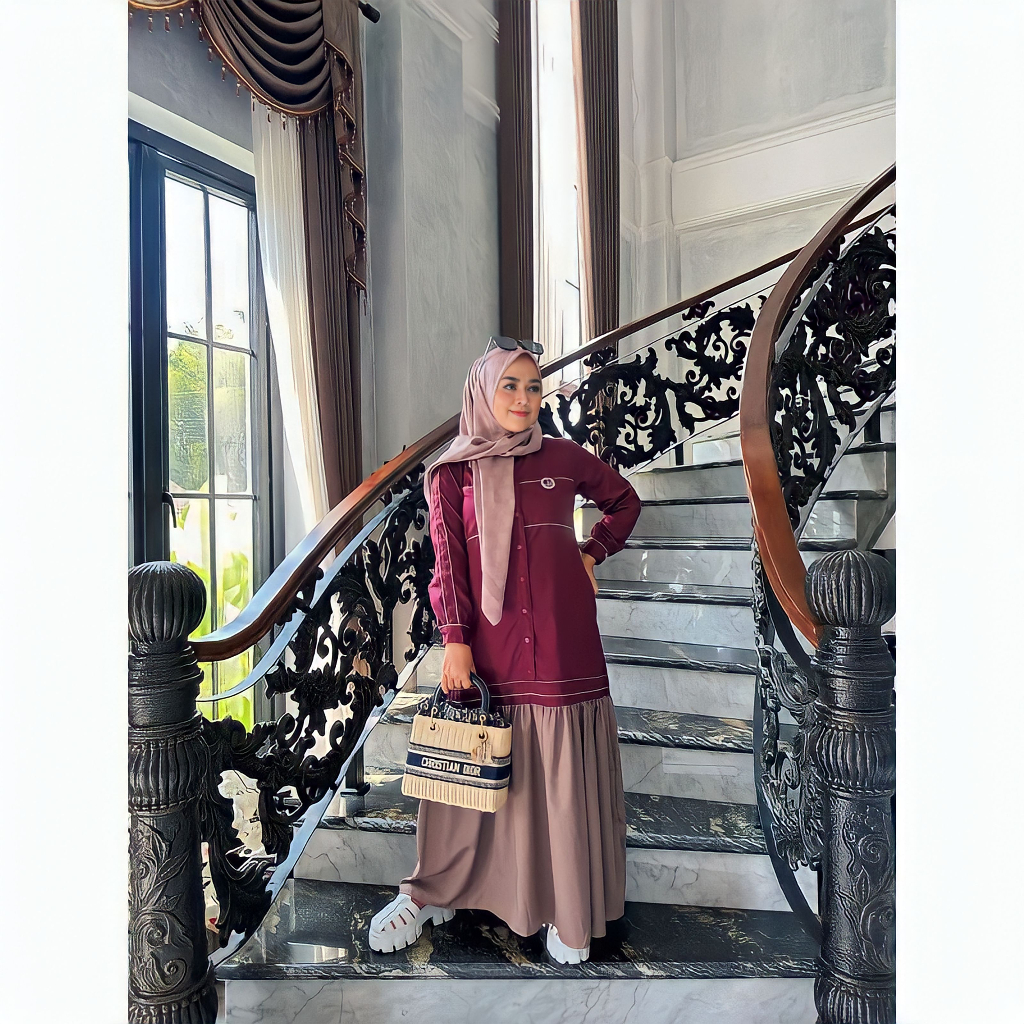 ZURA DRESS POLOS BY JOURNEY SCARVES GAMIS WANITA ORIGINAL