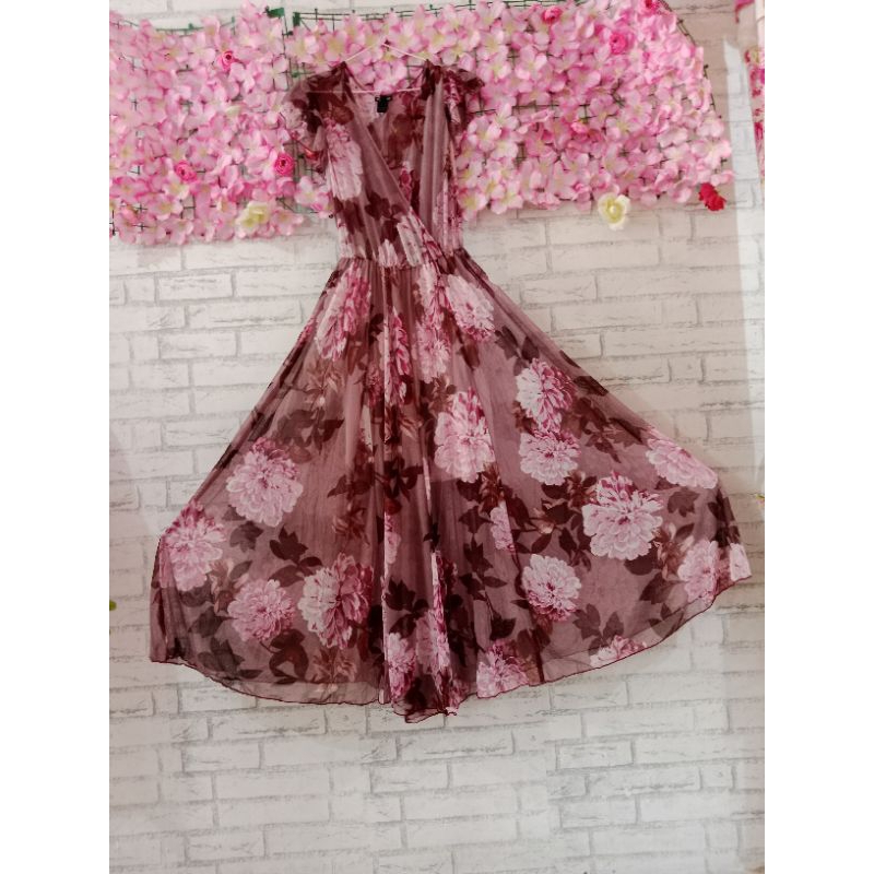 longdress bunga big size branded original/dress pesta big size/longdress bunga