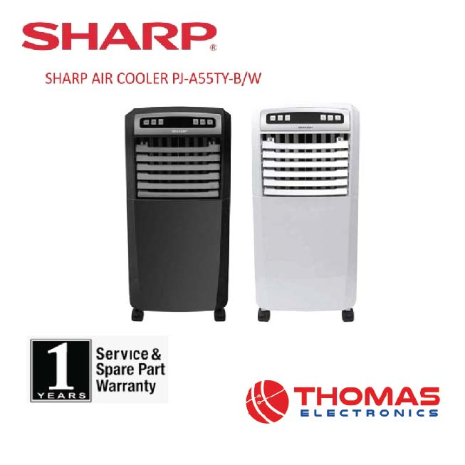 SHARP AIR COOLER PJ-A55TY-B/W SHARP PJ A 55 TY B/W GARANSI RESMI