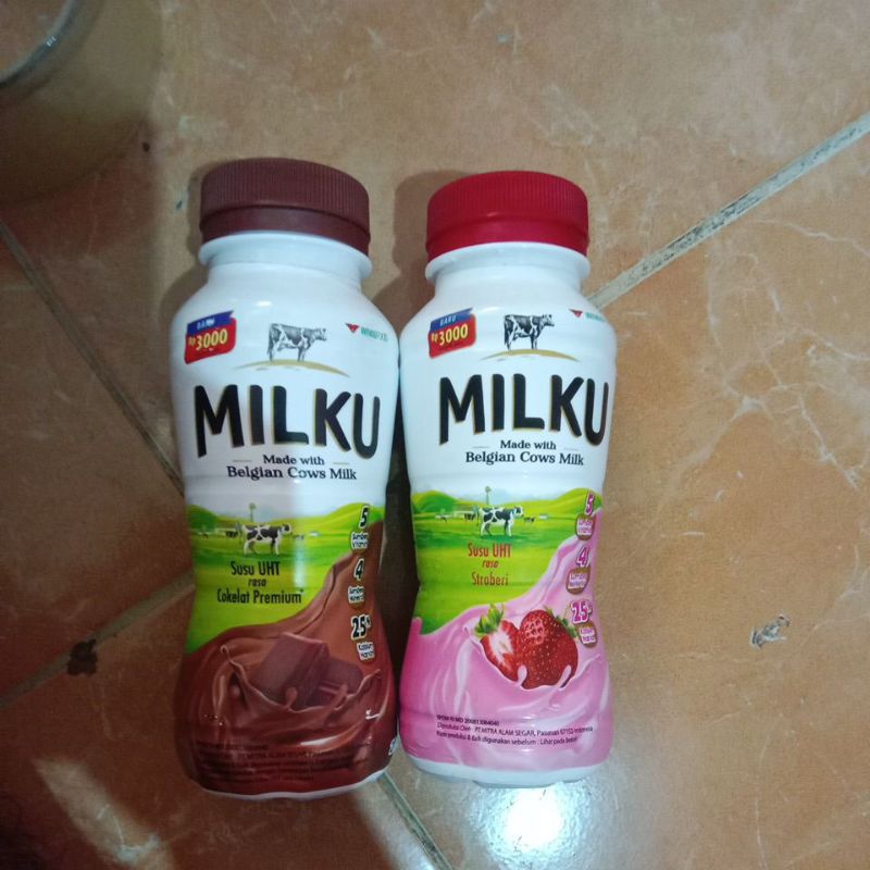 

susu uht milku botol 200ml 1 pack = 12 botol