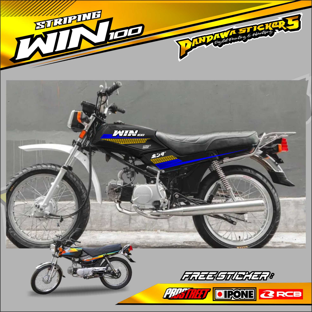 STRIPING VARIASI HONDA WIN 100 / STICKER LIST VARIASI MOTOR HONDA WIN 100