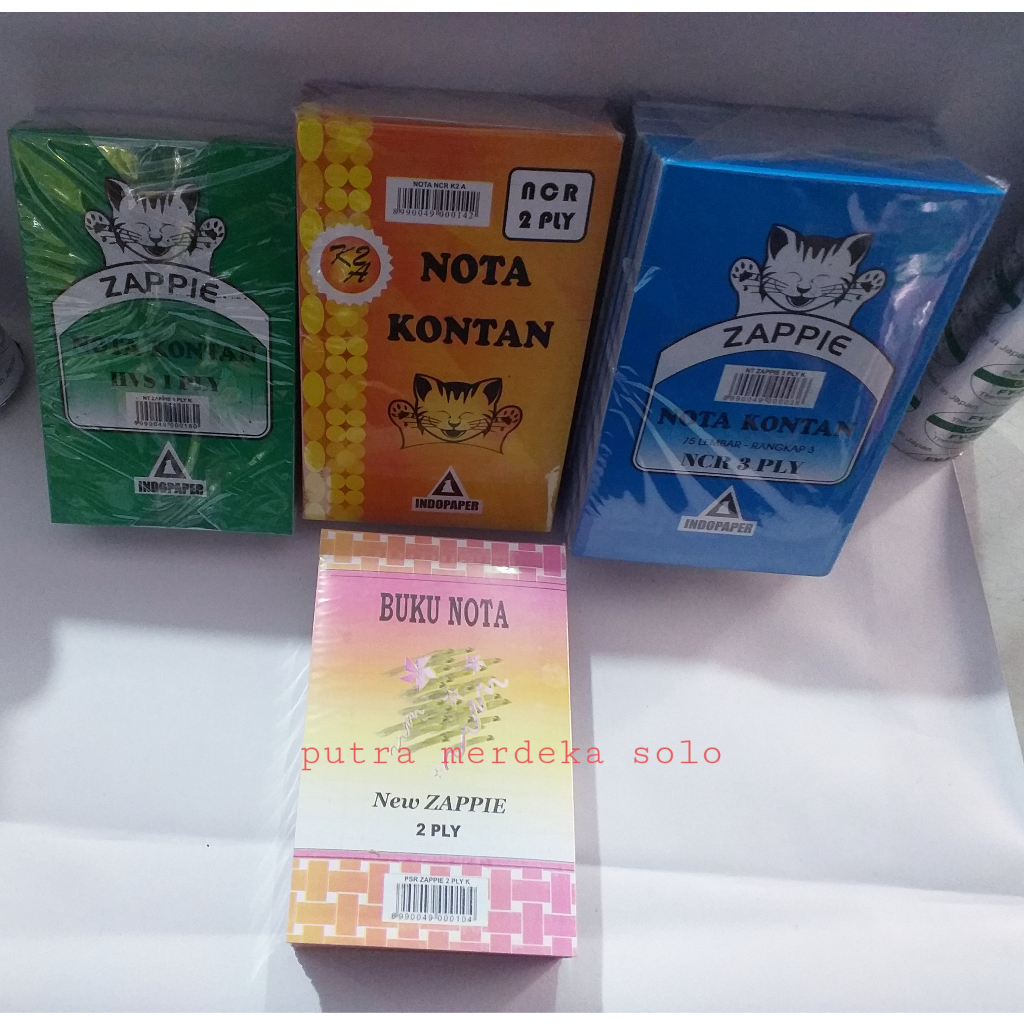 

Buku Nota Kontan IndoPaper / Zappie / Nota Buram Pasar