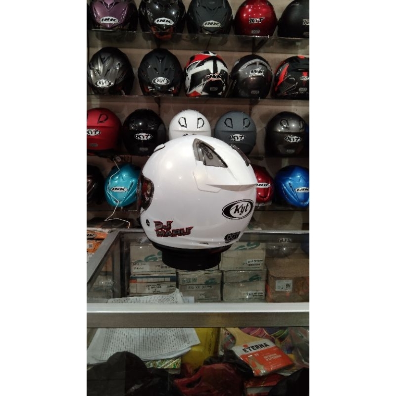 KYT DJ maru white original KYT bukan kw