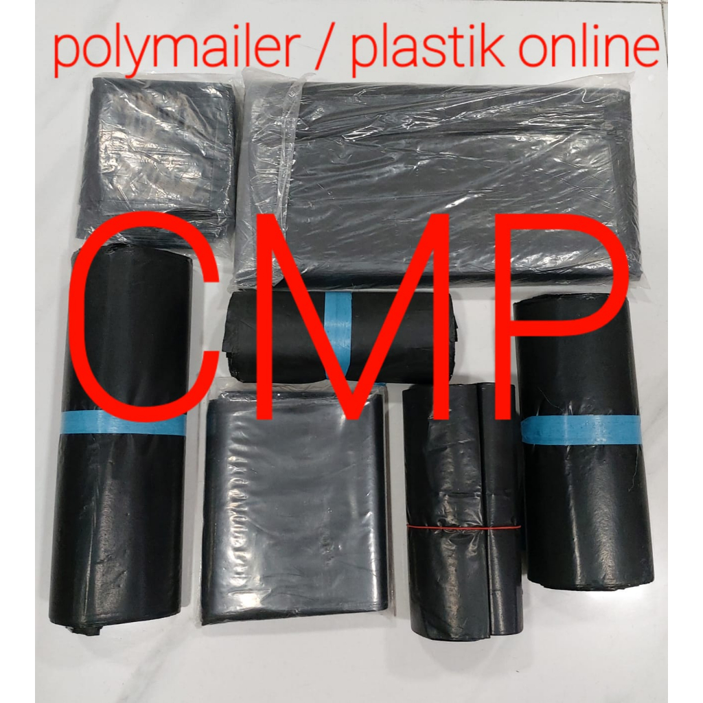 POLYMAILER HITAM/PLASTIK PACKING PE LEM PLASTIK