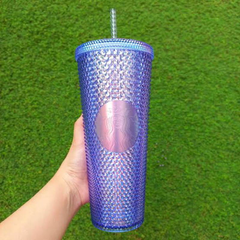 starbucks tumbler ORIGINAL studded translucent blue (aurora)