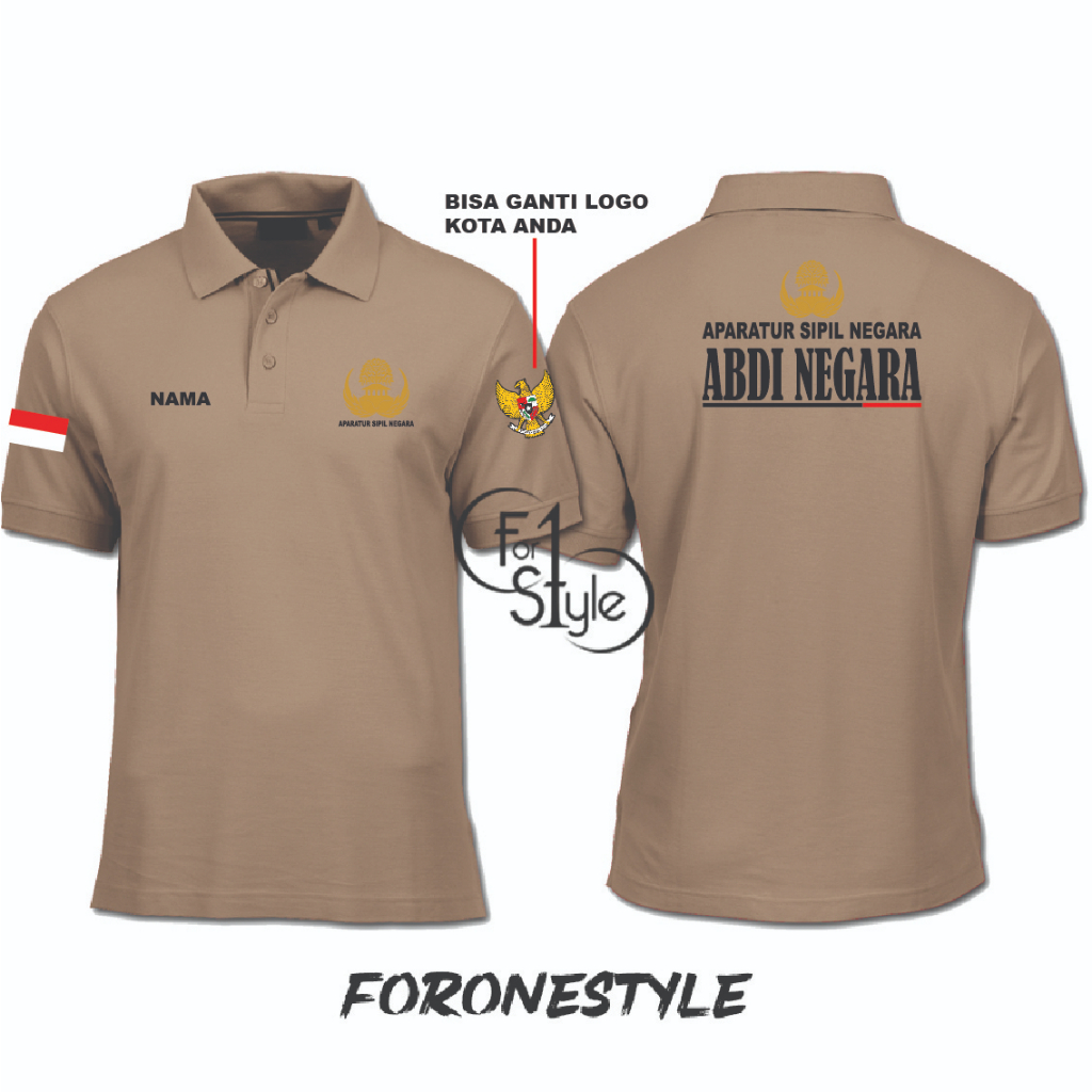 TYPE A01 - POLO APARATUR SIPIL NEGARA ATAU ASN DAN FREE LOGO DAERAH - 01 - FORONESTYLE