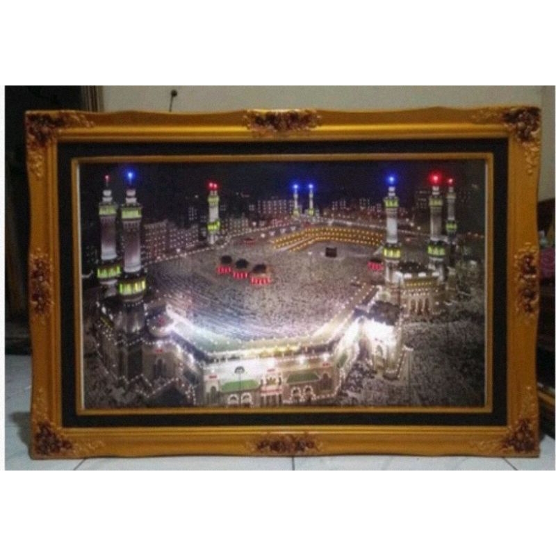 Kaligrafi mekkah lampu dan murottal ngaji 30.jus jumbo premium FREE PECKING