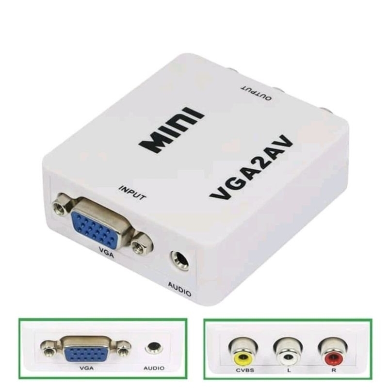 CONVERTER VGA TO AV KONEKTOR ADAPTER VGA TO RCA