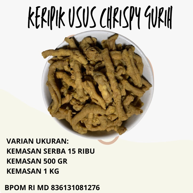 

KERIPIK USUS CRISPY GURIH DAN RENYAH KEMASAN