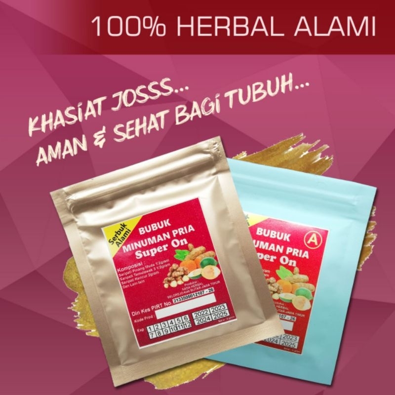 jamu kuat pria tradisional super on/obat kuat pria tahan lama tradisional/ 100%  extra rempah alami