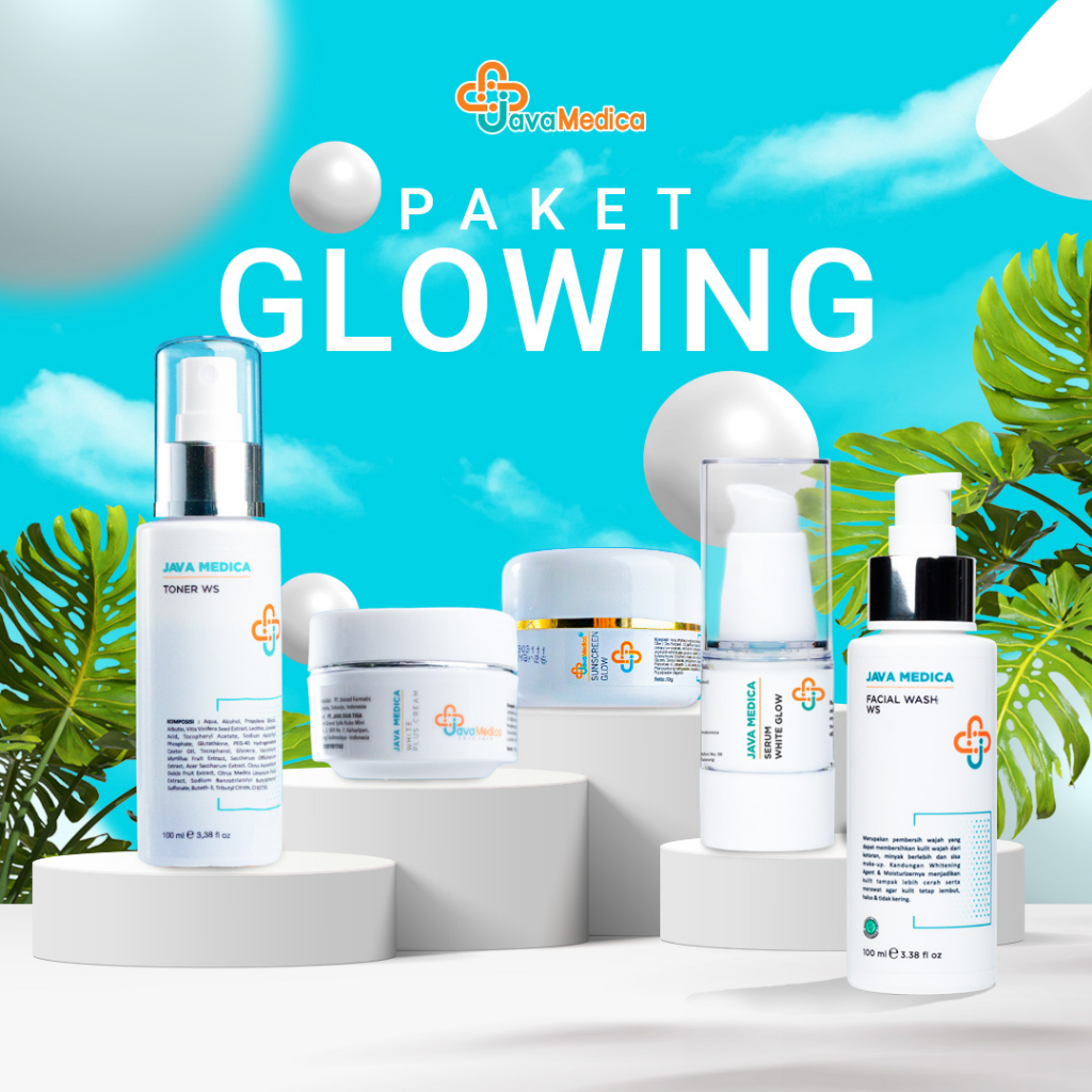 Paket Glowing Java Medica - Paket Pencerah Wajah - Obat Pencerah Wajah