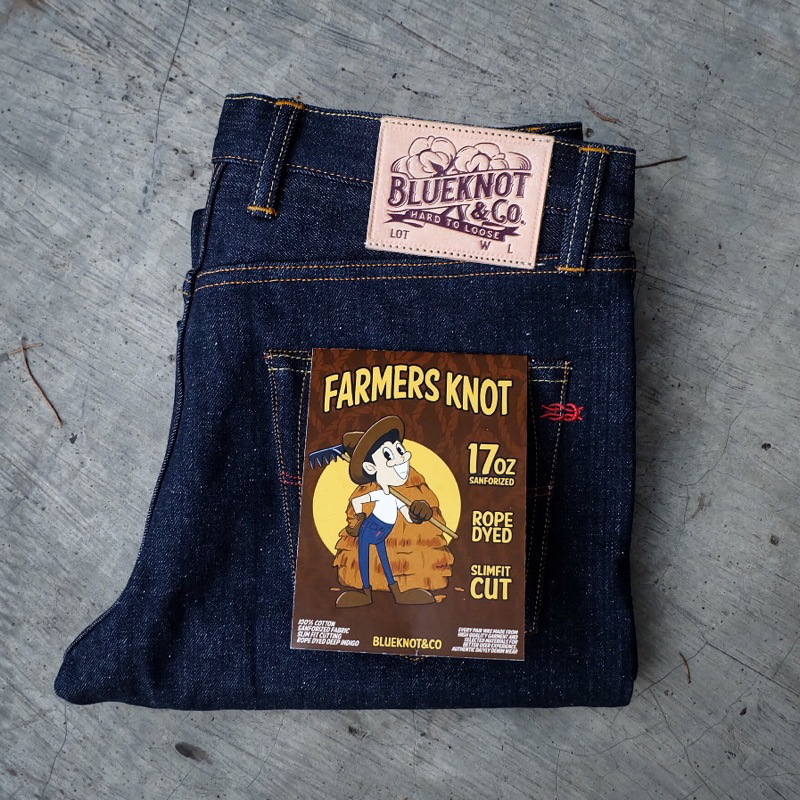 BLUEKNOT DENIM - FARMER'S KNOT - Selvedge Denim - 17oz - Slim Fit