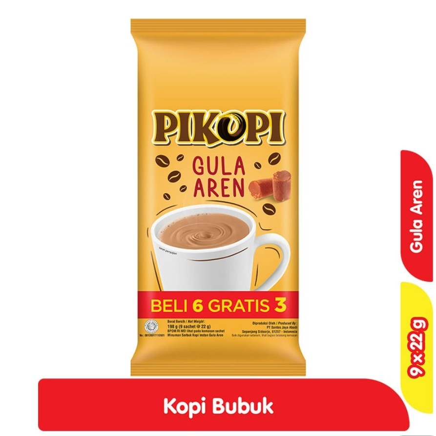 

Pikopi Kopi Instan Gula Aren 9 x 22 g