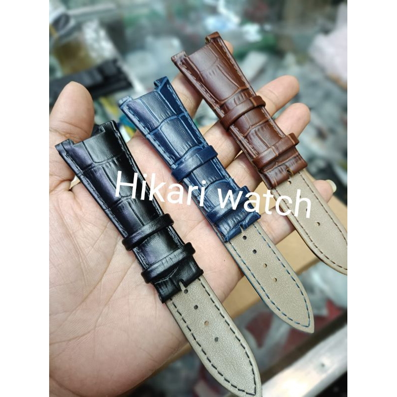 Tali strap jam tangan Patek Philippe nautilus moon kulit leather pria