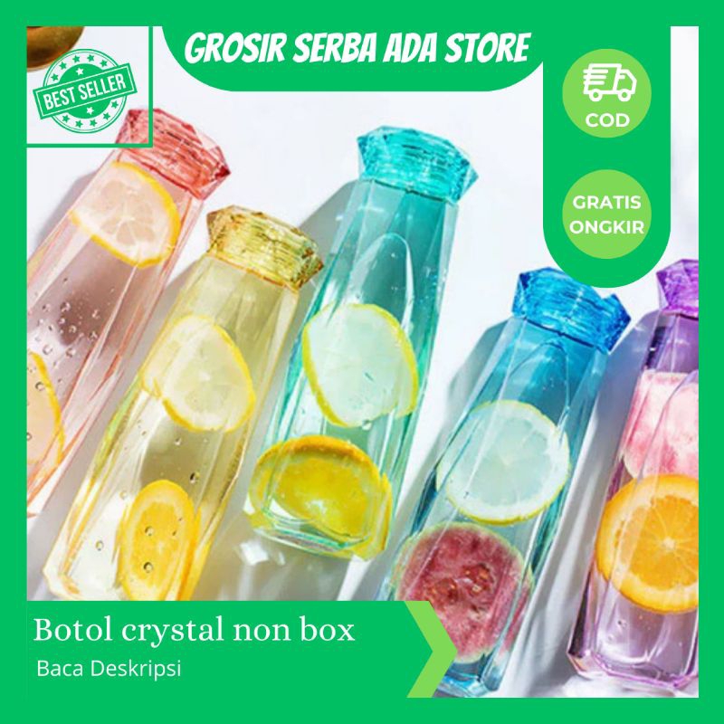 botol kaca diamond / botol unik diamond / botol minum / botol souvenir / perlengkapan makan