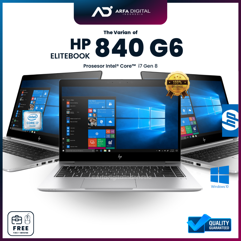 Laptop Hp Elitebook 840 G6 Core i7 Gen 8 Ram 32GB SSD 256GB Murah Bergaransi