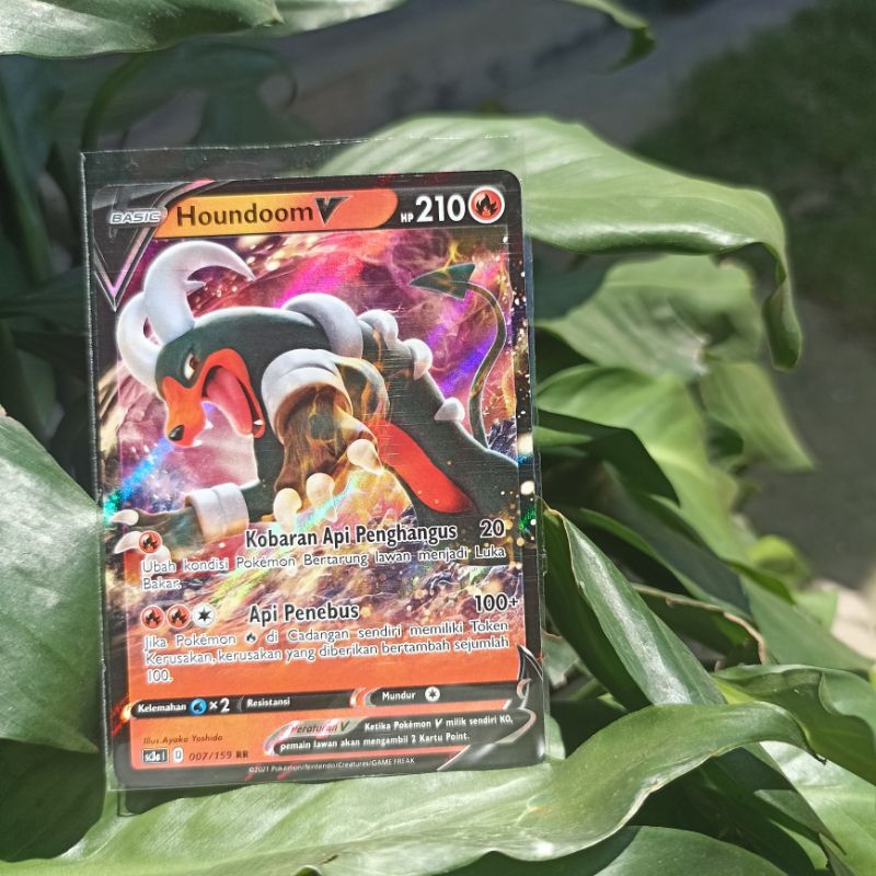 Kartu Pokemon - Houndoom V RR TCG 007/159 Indo
