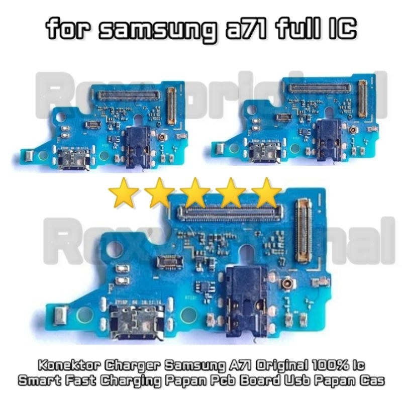 Konektor Charger Samsung A71 Original 100% Ic Smart Fast Charging Papan Pcb Board Usb Papan Cas