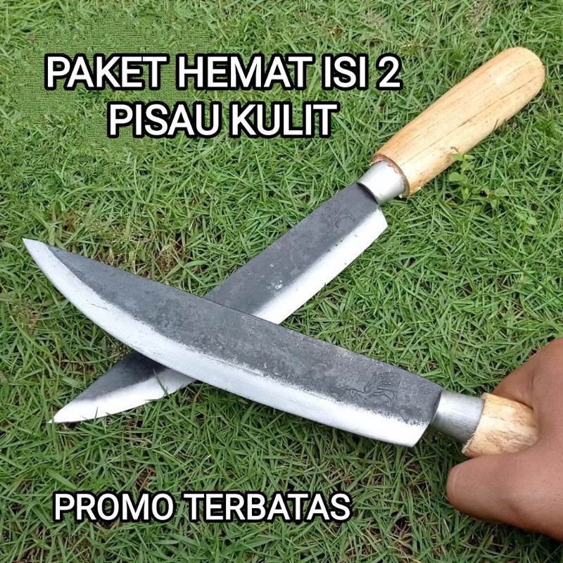 Promo Isi 2 pisau seset/PAKET HEMAT PISAU DAPUR/PISAU SESET HEWAN/PISAU BAJA ASLI SUPER TAJAM/PISAU 