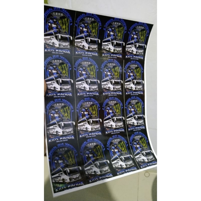 

stiker bus telolet Kids panda asli anti air 5pcs