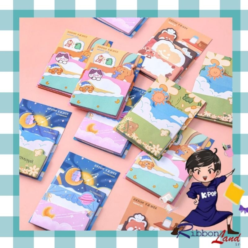 

3 in 1 Sticky Note Memopad Kertas Tulis Warna Serbaguna