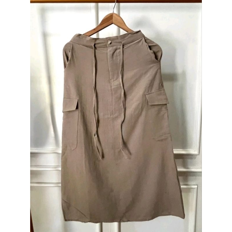 Hae cargo panjang - rok panjang - rok cargo panjang - hijab skirt - rok hijab - maxi skirt - cargo m