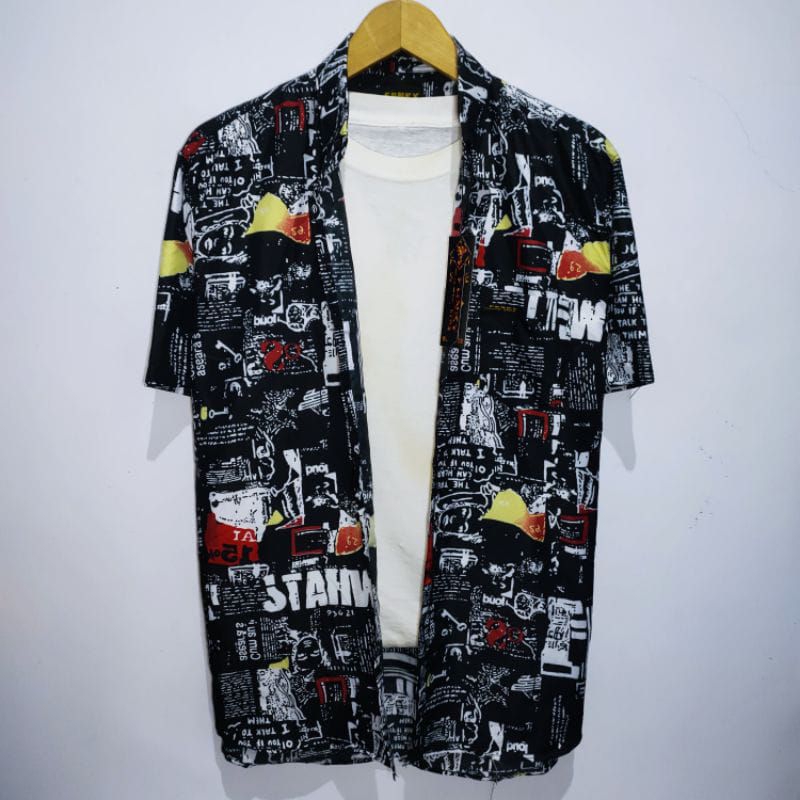 KEMEJA MOTIF KORAN TERBARU/KEMEJA PRIA LENGAN PENDEK